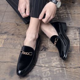 Loafers Summer Moccasins Man New Fashion Prom Dress Grace Suede Driving Men Patent Leather Casual Shoes