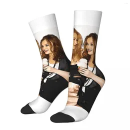 Women Socks XOXO Stockings Gossip Girl Graphic Retro Autumn Anti Slip Unisex Cycling Medium Soft