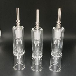 Collectors kit with Titanium Nail 10mm 14mm Collector Grade 2 Honey Straw Concentrate Honey Dab Straw Mini Glass Bong 6284161