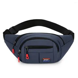 Outdoor Bags Men Women Sling Bag With 4-Zipper Pockets Waist Adjustable Strap Fashion Pack For Travel Hiking Running