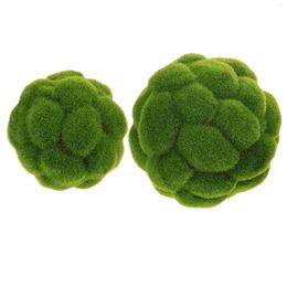 Decorative Flowers Artificial Moss Rocks Simulated Balls Faux Covered Topiary Garden Wedding Party