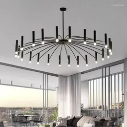 Chandeliers Modern Led Ceiling Chandelier Living Room Dining Tables Hall Kitchen Accesories Hanging Fixture Home Decor Indoor Lighting Black