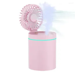 Decorative Figurines Humidifier Fan Small Cooling Misting With 3 Speeds USB Powered And Intelligent Power-off Desk Home Office Camping Car