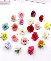 20pcs Fresh and artificial flowers small tea bud Simulation small tea rose silk flower decoration flower head DIY accessories D1907043757