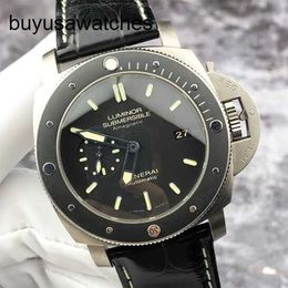 Mechanical Wrist Watch Panerai Luminor Series PAM00389 Titanium Metal Mens Watch 47mm Rotatable Outer Ring Automatic Mechanical Diving Watch