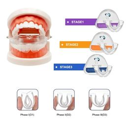 Three Stages Teeth Retainer Tooth Invisible Straightenin Orthodontic Set Silicone Dental Appliance Mouth Guard Braces Tooth Tray