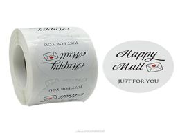 Gift Wrap 500pcs Happy Mail Just For You Stickers 15 Inch Seal Label Wedding Baking Stationery Sticker AG07 21 Drop7484522