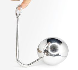 GIANT BALL ANAL HOOK metal butt plug anus fart putty slave Prostate Massager BDSM sex toy for men 2019 new design anal toys CX20077657915