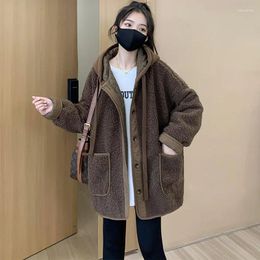 Women's Jackets The Autumn And Winter Wool Coat Super High Sense Of Polar Fleece Thick Baseball Uniform