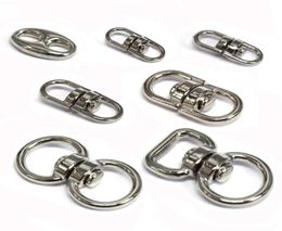 100pcslot Silver Metal Swivel Hook Clasp Key Chains Keyrings Connectors For Lanyards Paracord Handbag Bag Parts3628866