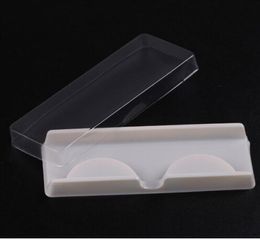 Packing box for eyelash blank eyelashes plastic packaging transparent lid white tray wholes 100 setslot3309198