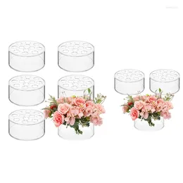 Vases Acrylic Floral Centrepiece For Dining Table Decorations Wedding Round Flower Vase 12 Holes