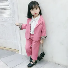 Clothing Sets Girls Suit Spring And Autumn Baby England Coat Pants Two-Piece Toddler Girl Clothes