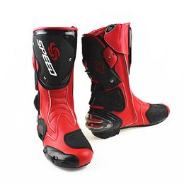 Профессиональные новые зимние горные ботинки езды на мотоцикле Кожаные водонепроницаемые гоночные ботинки 0011059418121