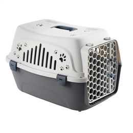 Small Pet Outdoor Cat Box Breathable Travel Box Durable Kitten Puppy Rabbit Cage Airline Approved Transport Cage 240423