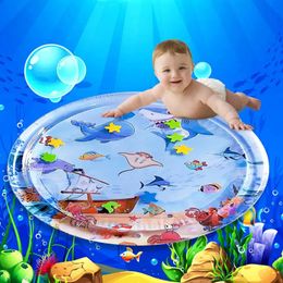 100cm Toddlers Crawling Water Play Mat Funny Time Pad Sensory Toys Baby Kids Water Playing Pad Cushion Educational Toys Gift 240430