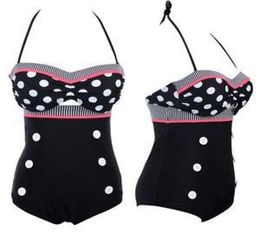 Whole2015 Cutest Swimsuit Swimwear Vintage Pin Up High Waist Bikini Set SMLXL BR 1670298