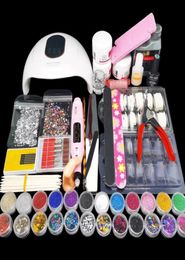 Nail Art Kits Acrylic Kit With Drilling Machine Lamp Dryer Full Manicure Set For Powder Liquid Tips Brush Tools334S2409598