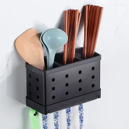 Kitchen Storage Utensils Chopsticks Holder Drying Rack Basket With Hooks 3 Divided Compartments Stainless Steel Drain Tray
