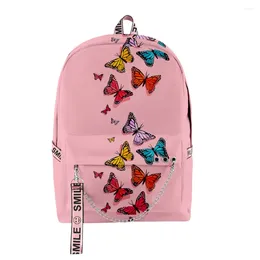 Backpack Hip Hop Youthful School Bags Unisex Funny Butterfly Travel 3D Print Oxford Waterproof Notebook Shoulder Backpacks