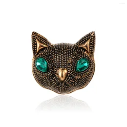 Brooches Crystal Leopard Head Animal Women Unisex Party Series Pins Clothing Dress Accesories Fashion Jewellery Daily Gift