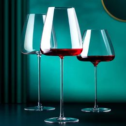 1PC High-end Large Capacity Bar Restaurant Wedding Party Wine Set Bordeaux Burgundy Red Glass Cup Household Drinkware Gift 240429