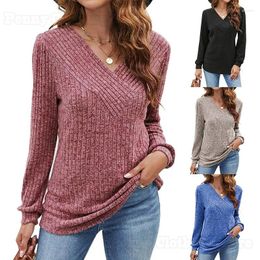 Women's Hoodies 2024 European And American Autumn Winter Large Size Long-Sleeved V-Neck Casual Tops Sweatshirts S-2XL