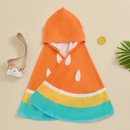 Clothing Sets Kids Hooded Beach Towel Absorbent Cute Floral Pool Towels Wrap Quick Dry Bathrobe For Toddler Girls Boys Bath Shower