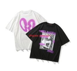 Lawfoo2021 spring and summer new products Guochao men039s two dimensional portrait graffiti printing men039s loose short sle3765598