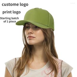 Ball Caps Custom Logo Waterproof Quick-drying Baseball Hat For Men And Women Outdoor Breathable Mesh Casual 5-panel Trucker Hats