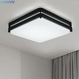 Ceiling Lights MANVIV Square Led L Lamp Remote Contro Lighting For Bedroom AC100V-265V 36W Neutral White Cold Warm