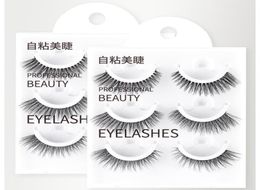 Reusable Selfadhesive False Eyelashes Waterproof Adhesive Tape Eye Lashes to Wear No Glue Needed Natural2841938