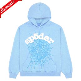 Mens Hoodies Sweatshirts Sky Blue 555555 Hoodie Men Women High Quality Angel Number Puff Pastry Printing Graphic Web GHY5 4Q6Q