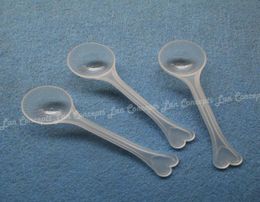 100pcslot 3 gram Measuring Spoon 6ML Measure Scoops 3g Plastic Scoop 95cmx28cmx13cm 9024501