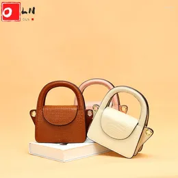 Bag OLN Brand Small Women's Handbag Fashion Designer Crocodile Leather Mini Shoulder For Women Top Quality Crossbody