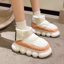 Slippers Warm Women Snow Boot Winter Style Cotton Indoor Outdoor High Top Plush Lining Shoes Women's Zapatos De Mujer