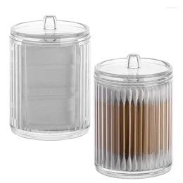Storage Bottles 2 Pcs Toothpick Dispenser Makeup Removers Rack Cosmetic Cotton Pad 2-In-1 Rounds Holder