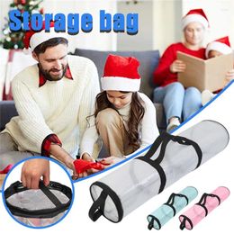 Storage Bags Christmas Gift Bag Cylindrical Handheld Convenient PVC Travel Supplies