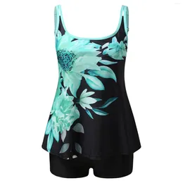Woman'S Clothing Fashion Printed Conservative Large Size Separate With Bra Pad No Steel Swimsuit Pullover Roupas Feminina