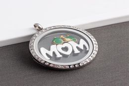 20PC Top Alloy Metal Charms Moon Shape MOM Floating Family Charms Fit 30MM Magnetic Glass Locket6332890