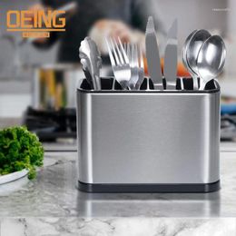 Kitchen Storage Cutlery Organizer Knife Stand Plastic Drain Holder Spoon Fork Chopstick Kitchenware Cooking Tool Tray Shelf Box