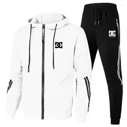 Men's Hoodies Man Jogger Casual Sports Athletic Sets Tracksuit 2024 Clothing Fashion Zipper Hooded Luxury Logo Pullover Brand