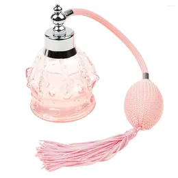 Storage Bottles Empty Vintage Glass Perfume Bottle Refillable Spray - Pink