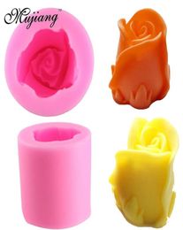 Baking Moulds Mujiang Rose Flower Silicone Candle Molds Resin Clay Soap Mold Gumpaste Chocolate Fondant Cake Decorating Tools Kitc3582441