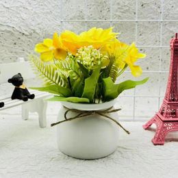 Decorative Flowers Realistic Faux Plants Decor Elegant Artificial Potted For Home Office Floral Room Bedroom Wedding