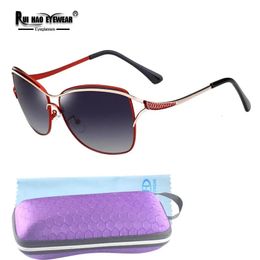 Fashion Sunglasses Women Polarized Pilot Sun Glasses Rui Hao Eyewear Brand 240423
