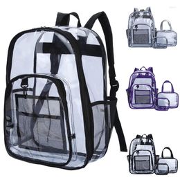 Backpack Stylish Trendy Transparent See Through Clear Pvc Waterproof For Daily