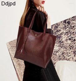 Shoulder Bags Bucket Bag. Retro Large-capacity Single PU Leather Handbag