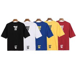 Luxury designer shirts mens shirt womens tshirt vertical lettering loose cotton tshirts casual sports breathable round neck tees fashion couples tops