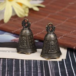 Decorative Figurines Antique Bell Chinese Mini Sculpture Pray Guanyin Buddha Shui Feng